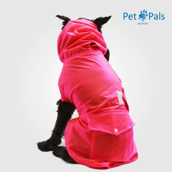 impermeable rosa neon para perro