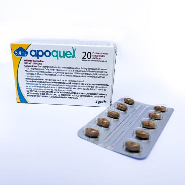 apoquel tabletas masticables 20 tabs 5.4 mg