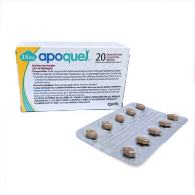 apoquel tabletas masticables 20 tabs 3.6 mg