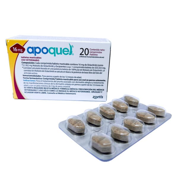 apoquel tabletas masticables 20 tabs 16 mg