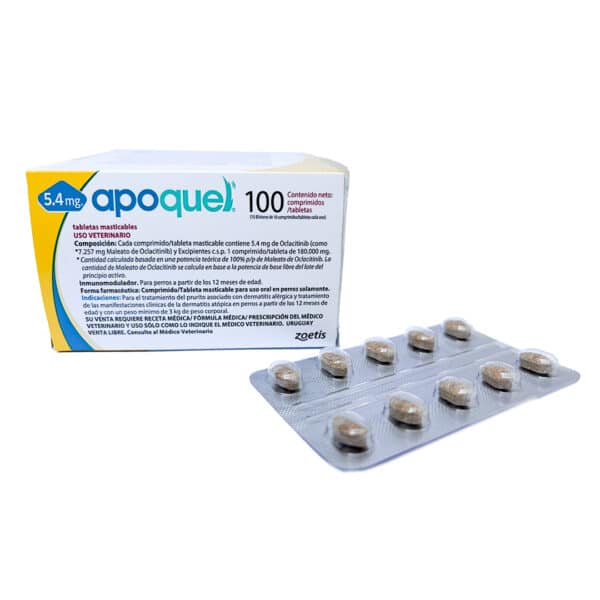 apoquel tabletas masticables 100 tabs 5.4 mg